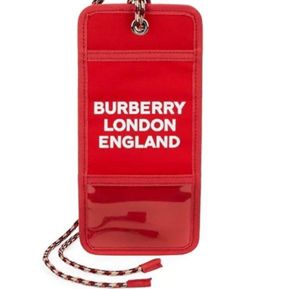 Burberry Logo Printed Cardholder Tag w/ Strap $220 - Picture 1 of 10